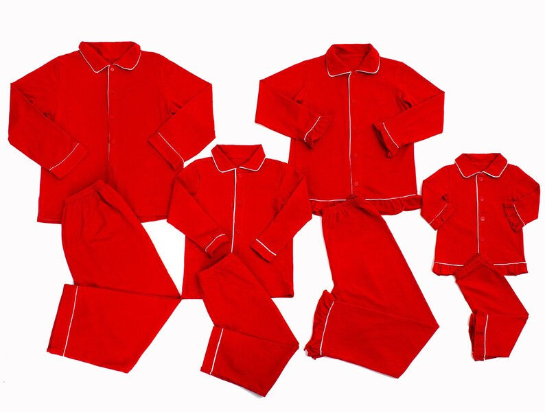 Toddler Red Classic Pajama's (Unisex)